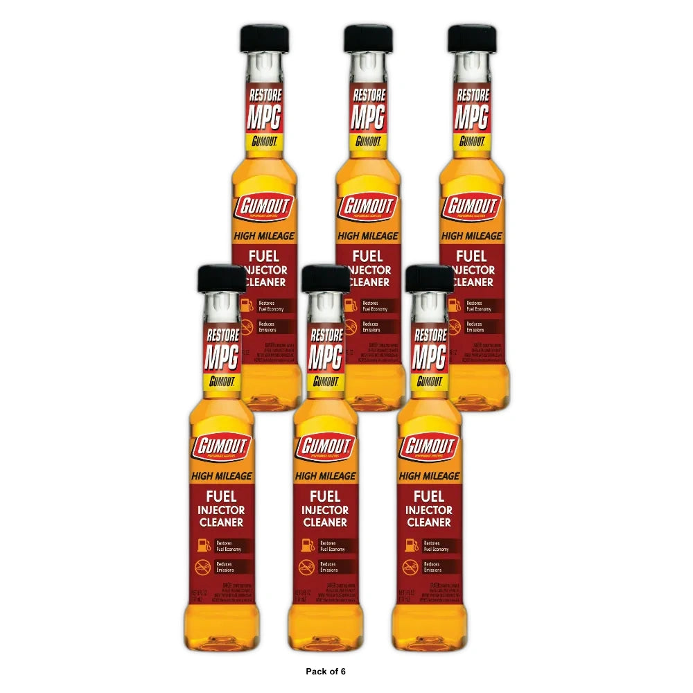 Gumout High Mileage Fuel Injector Cleaner Additive - 510013 6 Oz (Pack of 6)
