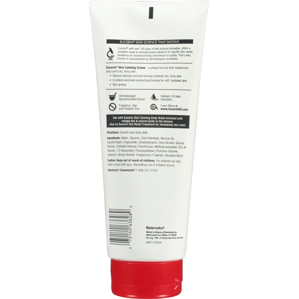 Eucerin Skin Calming Daily Body Cream Unscented 14 oz (Pack of 12)