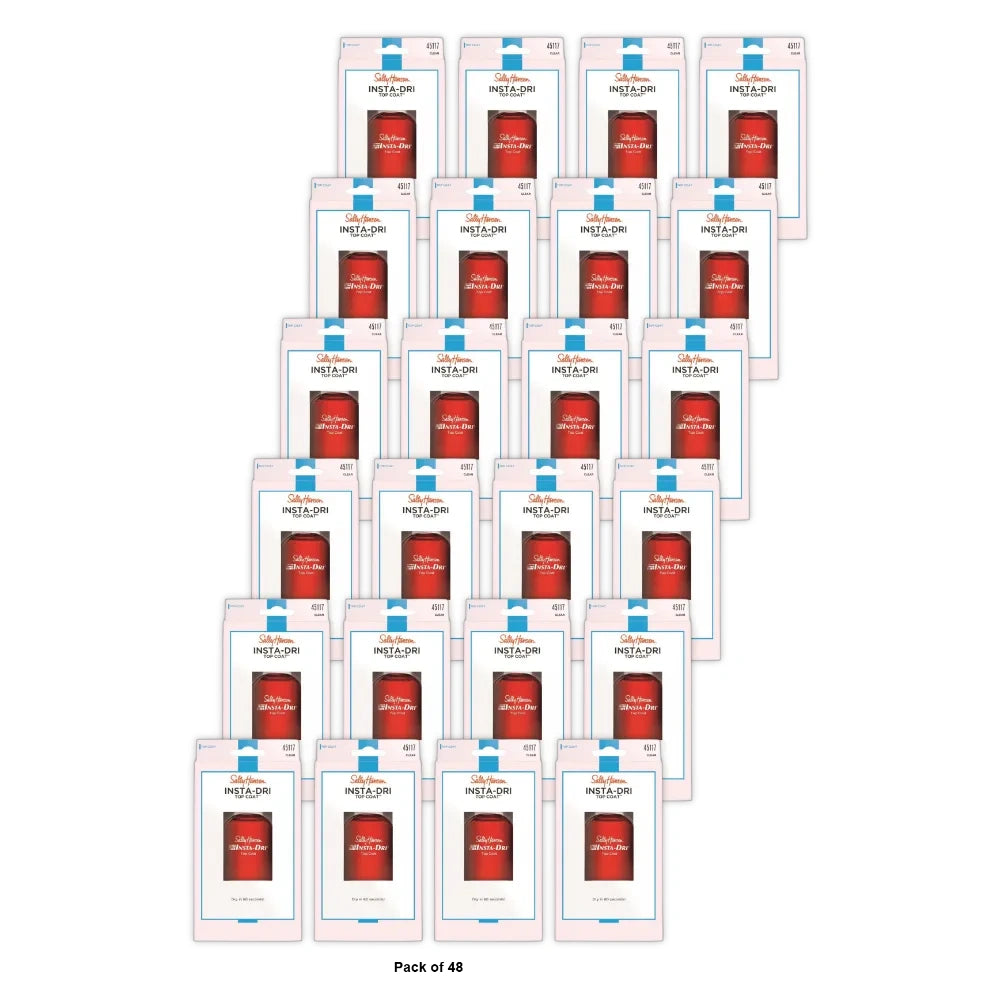 Sally Hansen Nail Treatment 45117 Insta-Dri Anti-Chip Top Coat - 0.45 fl Oz (Pack of 48)