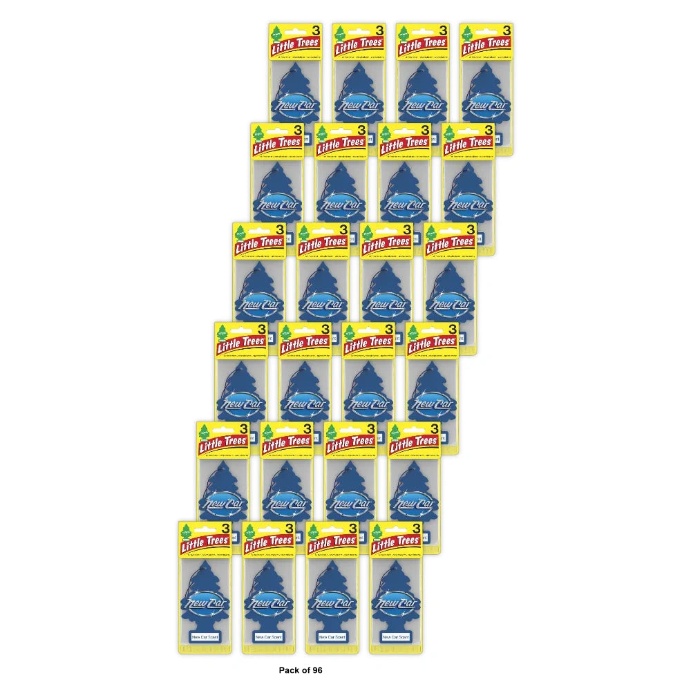Little Trees Car Air Freshener New Car Scent 3 Ea (Pack of 96)