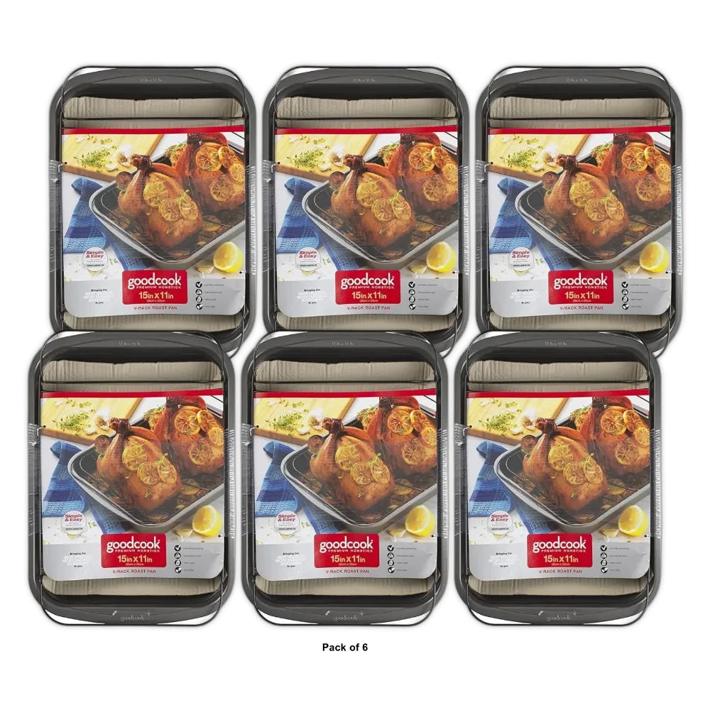 Good Cook 11.5 Inch x 15.5 Inch Roast Pan 28.5 OZ (Pack of 6)