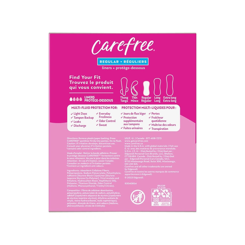 Carefree Unwrapped Unscented Panty Liners - (Pack of 4)