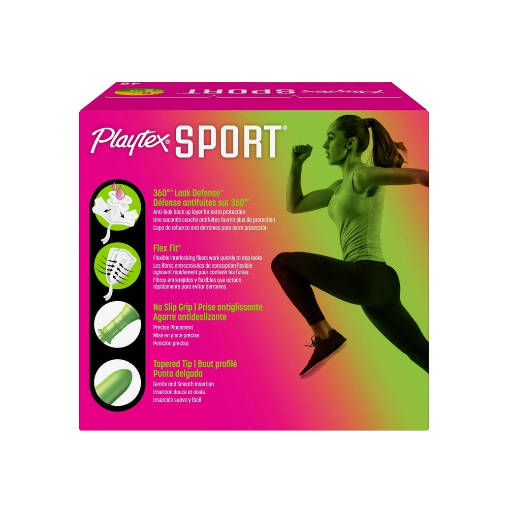 Playtex Sport Plastic Unscented Multipack Tampons -(Pack of 6)