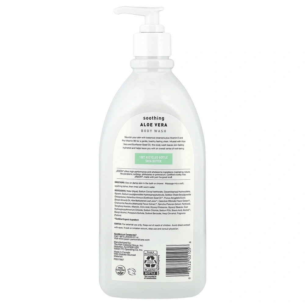 JASON Soothing Body Wash Aloe Vera 30 fl oz (Pack of 6)