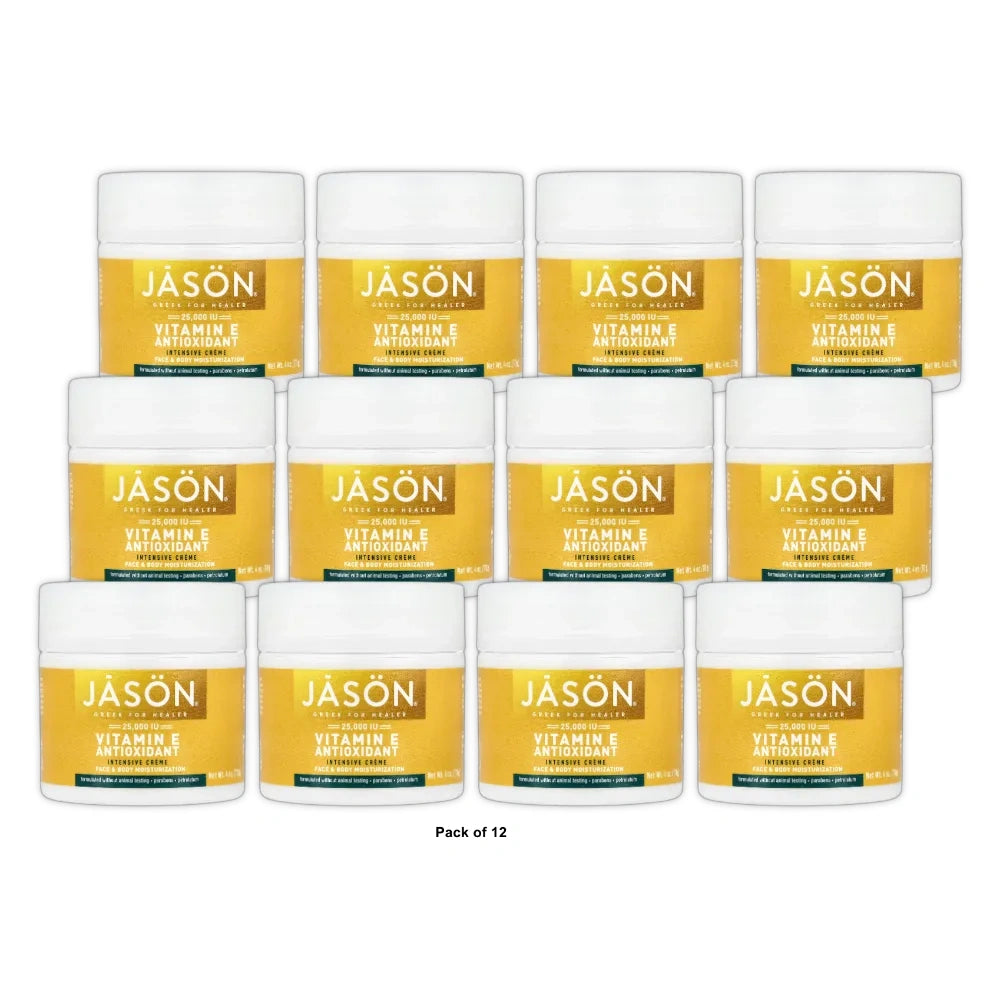 Jason Vitamin E Moisturizing Creme Cream 4 OZ (Pack of 12)