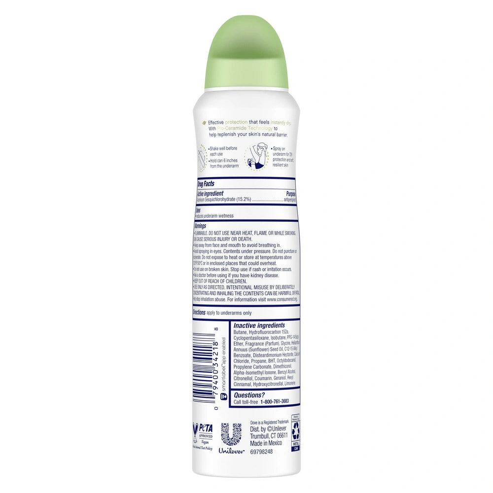 Dove Beauty Advanced Care Cool Essentials 72-Hour Women's Antiperspirant & Deodo 3.8 oz (Pack of 12)