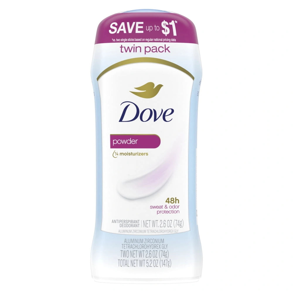 Dove Beauty Powder 48-Hour Invisible Solid Antiperspirant &Amp; Deodorant Stick - 1. 2.6 Oz (Pack Of 6)