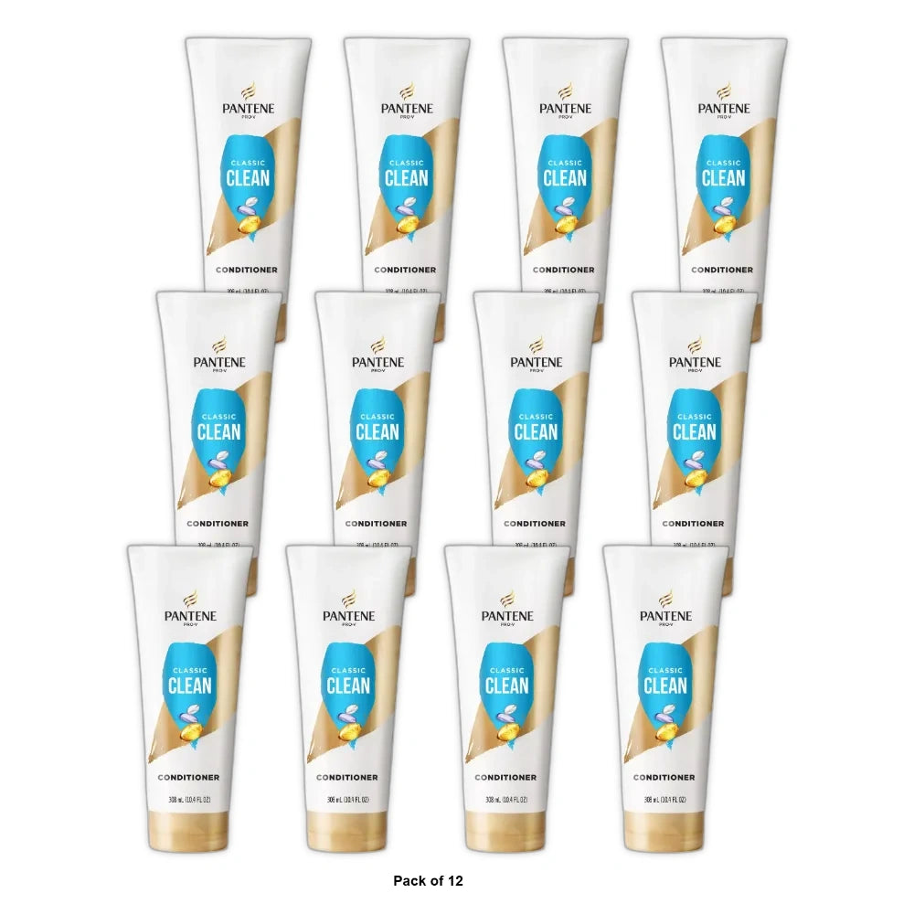 Pantene Pro-V Classic Clean Conditioner, Shine Enhancing, 10.4 fl oz (Pack of 12)