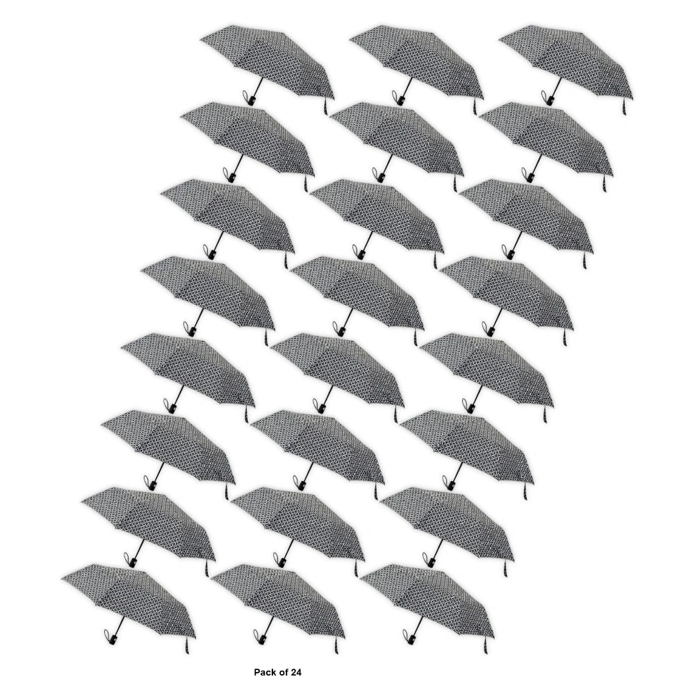 6 pack - The Weather Staion Compact Rain Umbrella, 42in, Single Person, Automatic Open (Pack of 24)