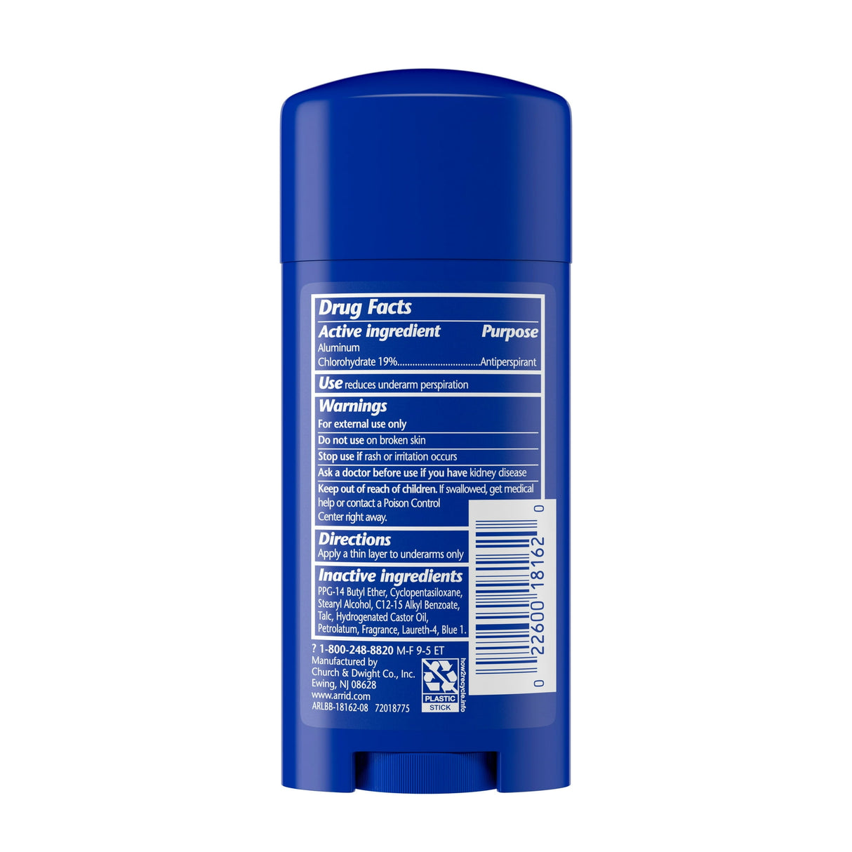 Arrid XX Extra Extra Dry Maximum Strength Antiperspirant/Deodorant Solid, Cool S 2.6 oz (Pack of 12)