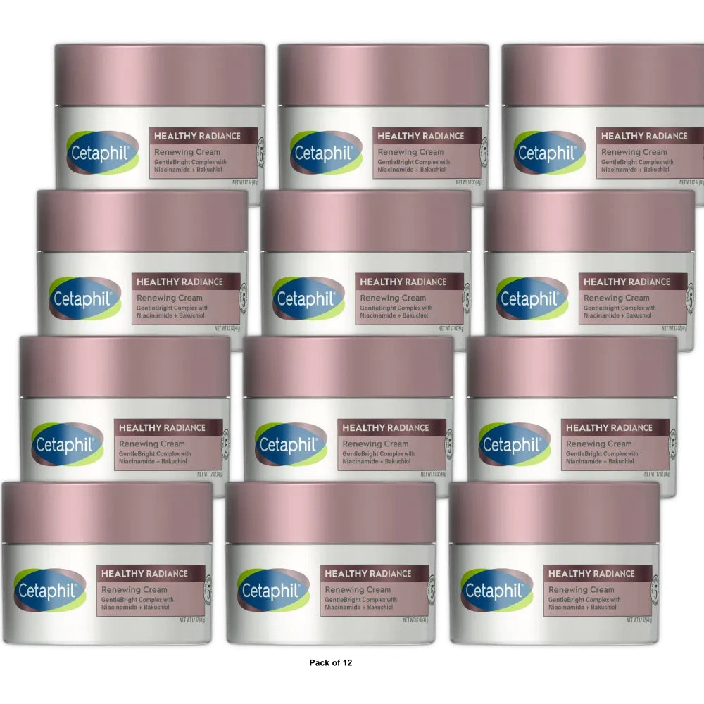 Cetaphil Health Radiance Renewing Hypoallergenic Fragrance Free Cream 1.7 oz (Pack of 12)
