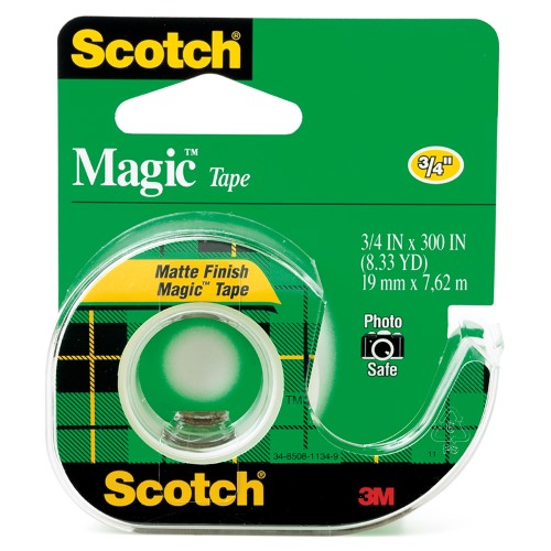 3M Scotch Magic Matte Finish Tape 0.75in x 300in 4Oz (Pack of 144)