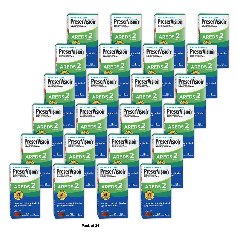 PreserVision AREDS 2 Eye Vitamin & Mineral with OCUSorb Contains Lutein & Zeaxa 0.7 Oz (Pack of 24)