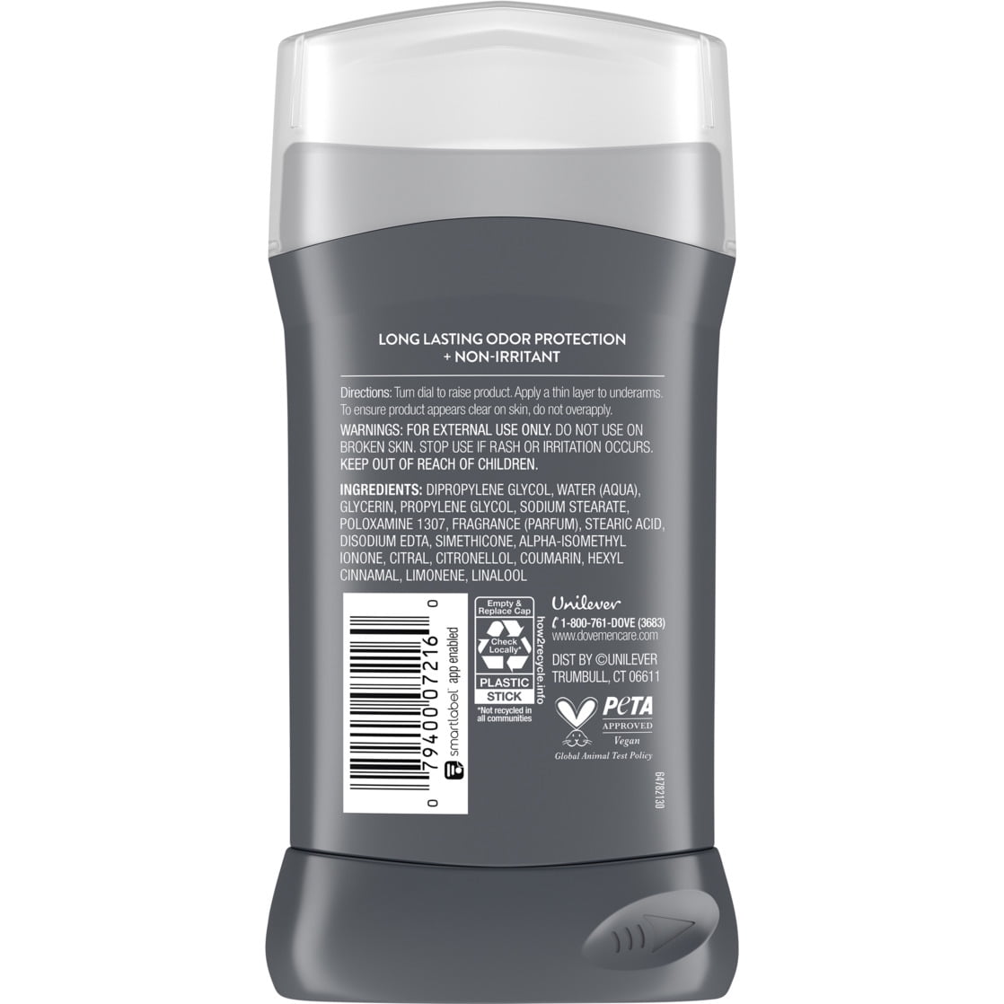 Dove Men+Care Long Lasting Antiperspirant Deodorant Stick Clean Comfort 3 OZ (Pack of 12)