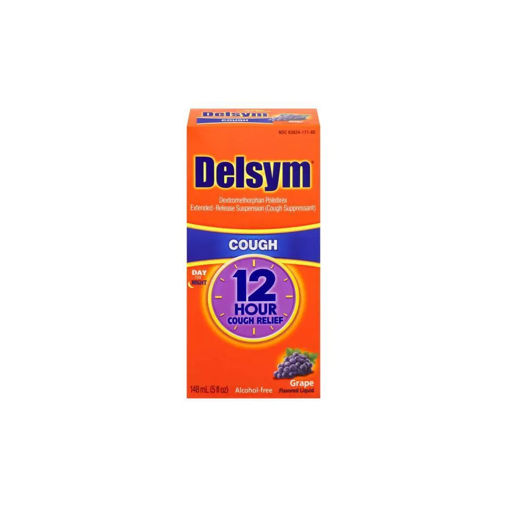Delsym Cough Relief Liquid - Grape - 5 fl oz (Pack of 12)