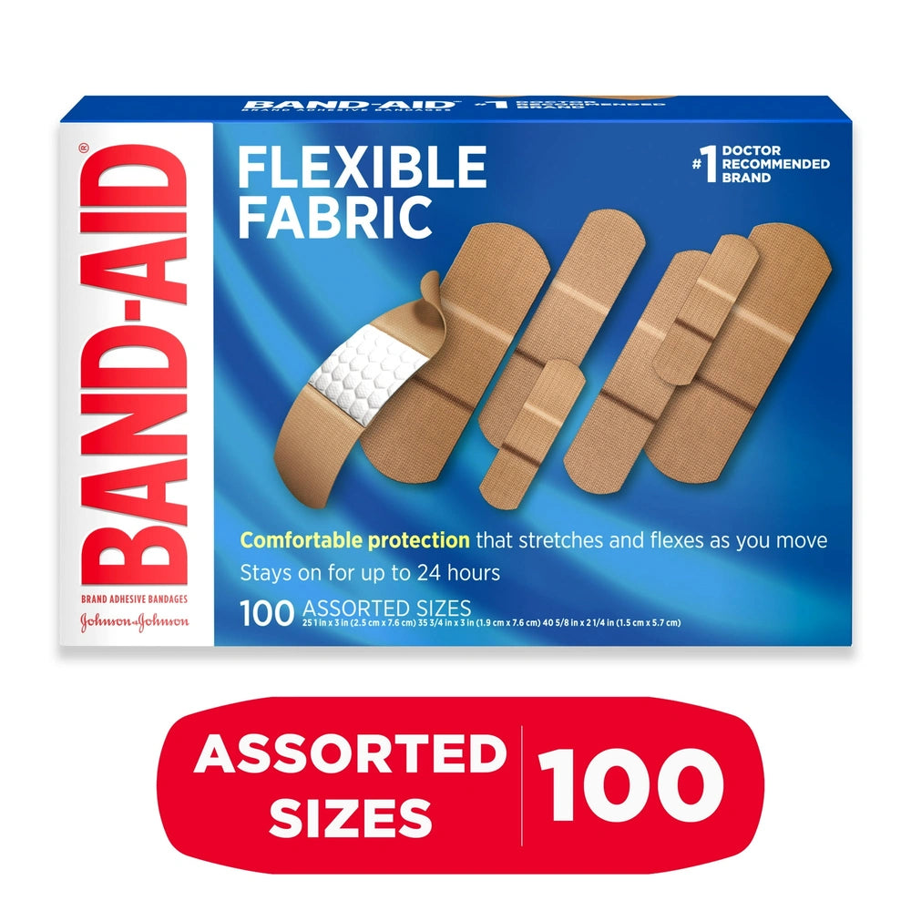 Band-Aid Flexible Fabric Bandages (Pack of 12)