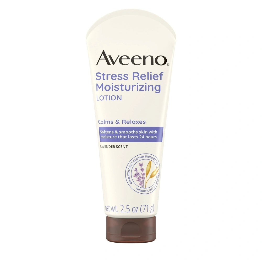 Aveeno Stress Relief Moisturizing Lotion Lavender Scent 2.5 fl.Oz (Pack of 12)