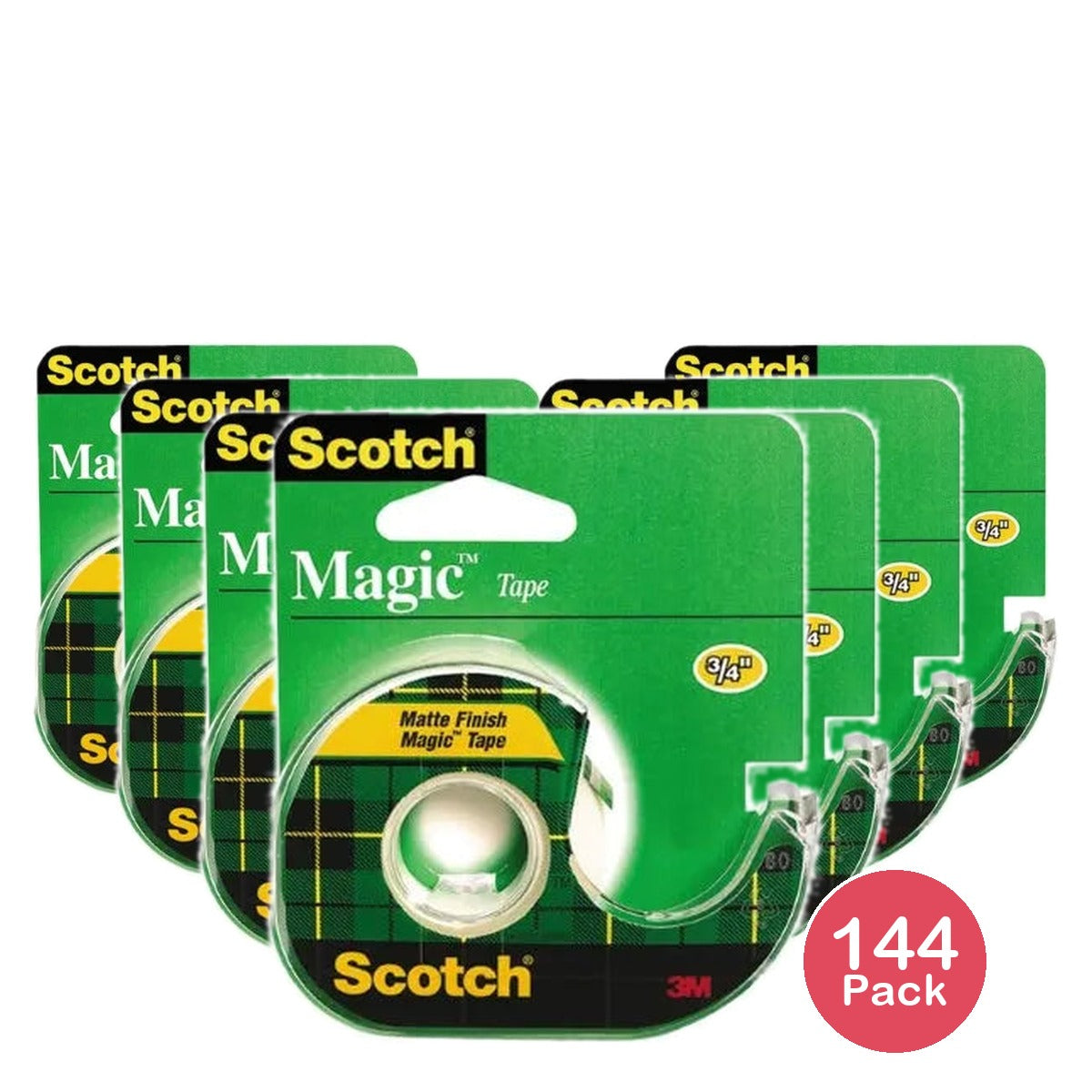 3M Scotch Magic Tape 0.75in x 600in 2.24Oz (Pack of 144)