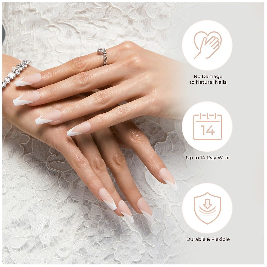 KISS Products Classy French Tip Press-On Fake Nails - Short Oval - Exclusive Only - 28ct (Pack of 36)