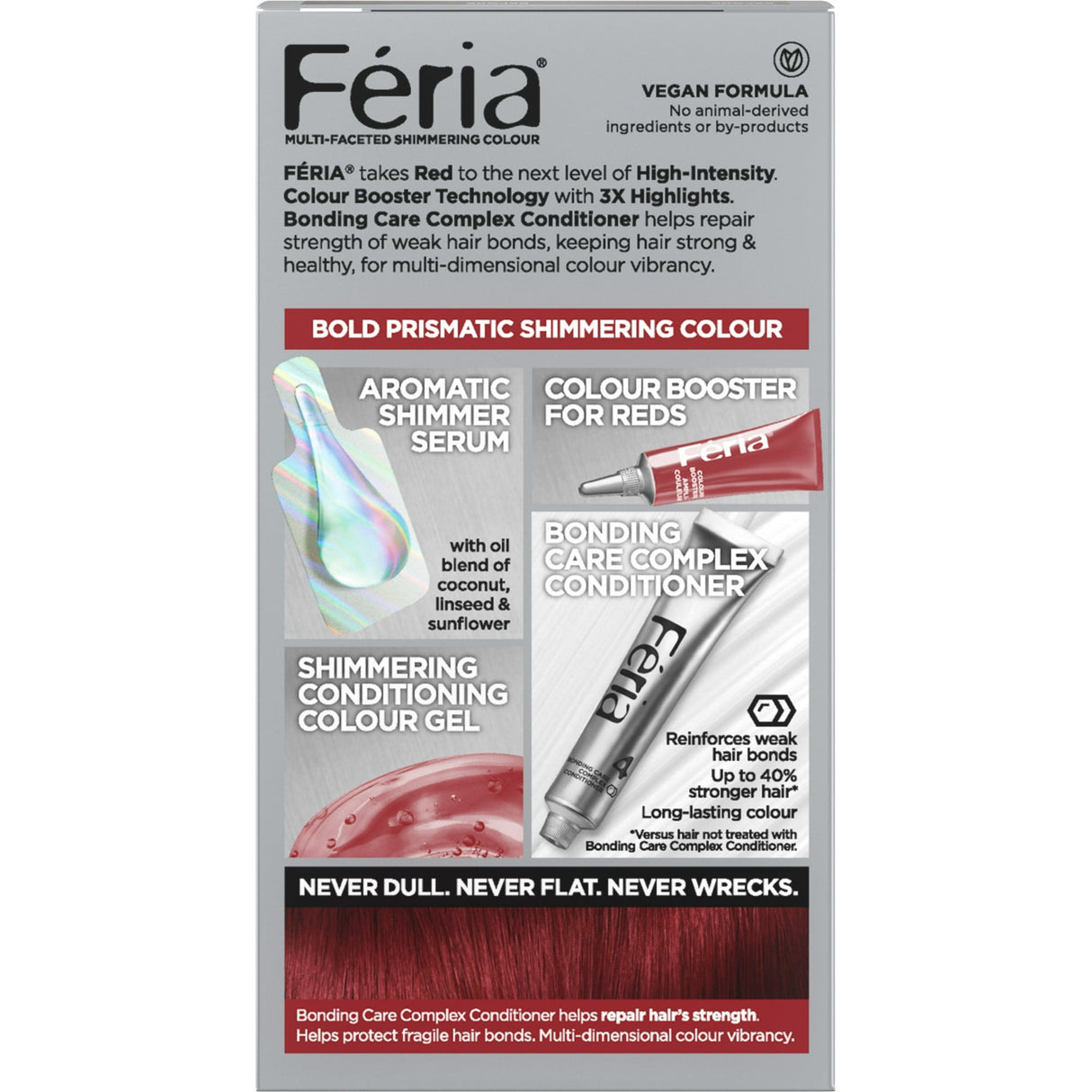 L'Oreal Paris Feria High Intensity Shimmering Color Power Red - R57 Intense M Au (Pack of 12)