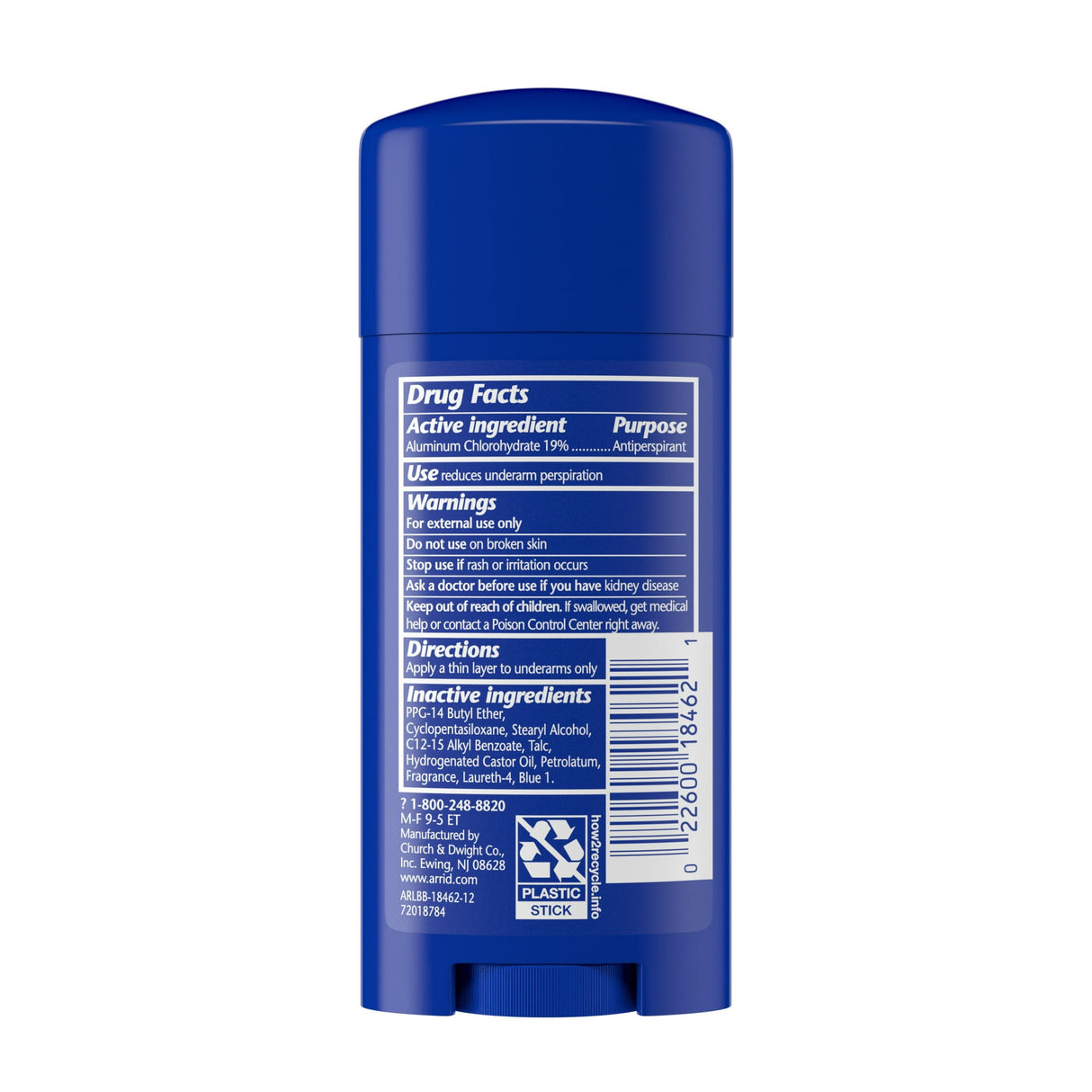 Arrid XX Extra Extra Dry Solid Antiperspirant Deodorant Ultra Fresh 2.6 oz (Pack of 12)