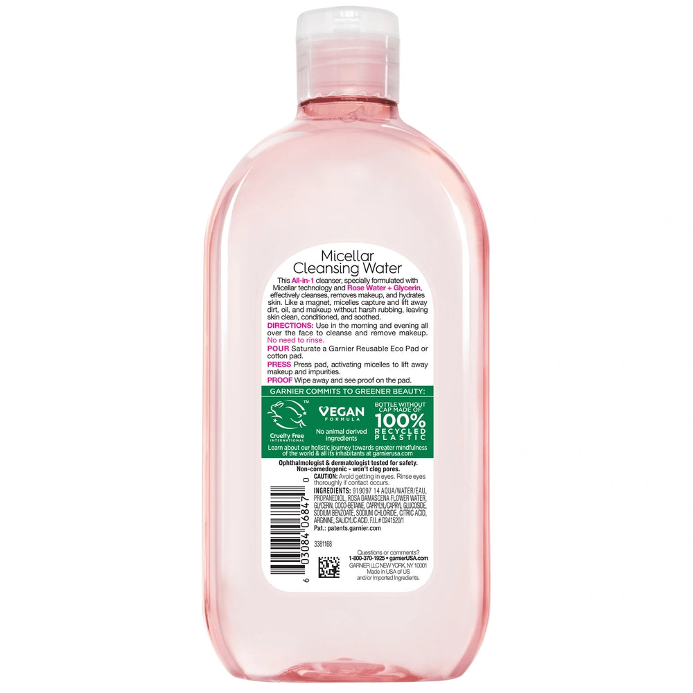 Garnier SkinActive Water Rose Micellar Cleansing Water - 23.7 fl oz (Pack of 6)