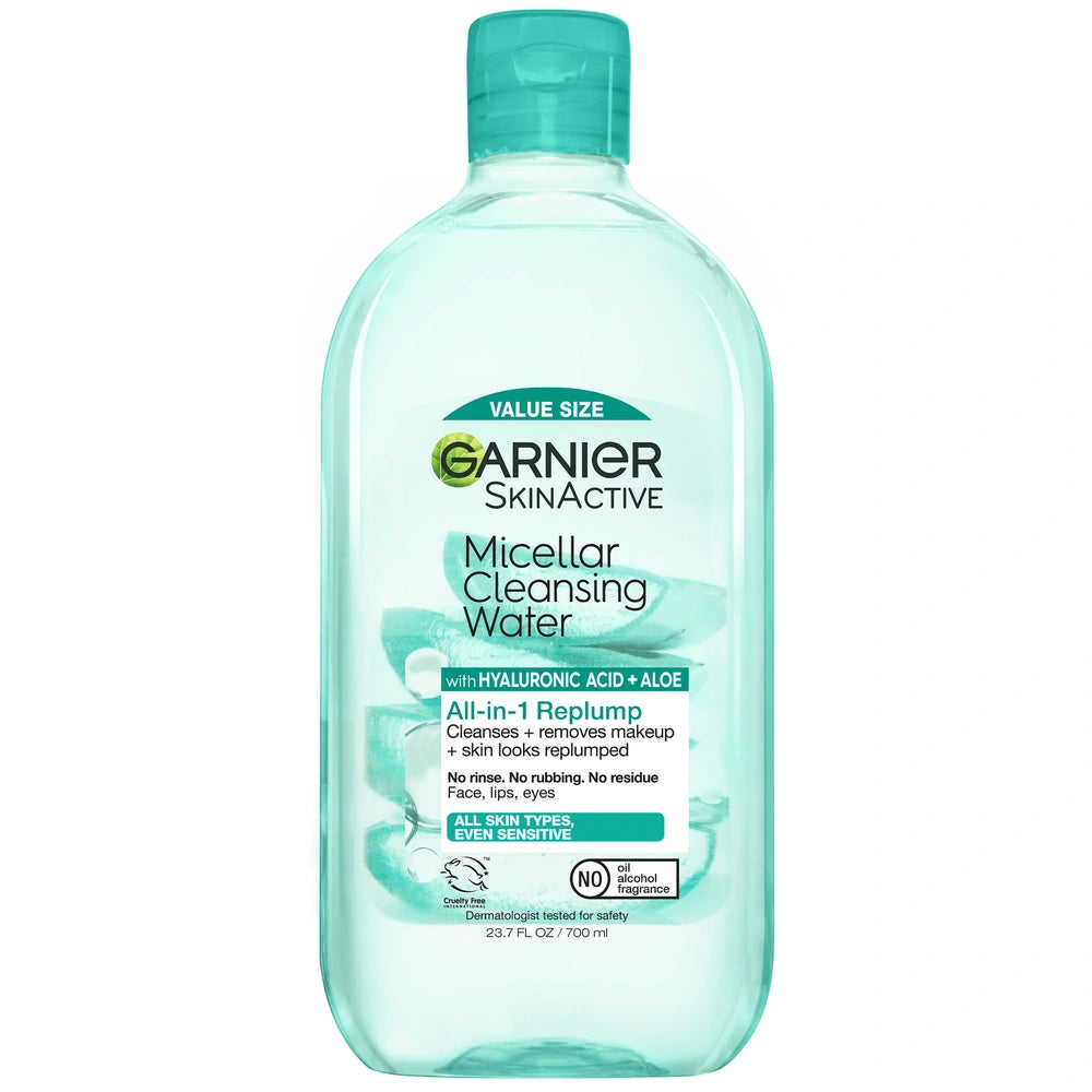 Garnier SkinActive Micellar Cleansing Water with Hyaluronic Acid Adult Value S 23.7 fl oz (Pack of 6)
