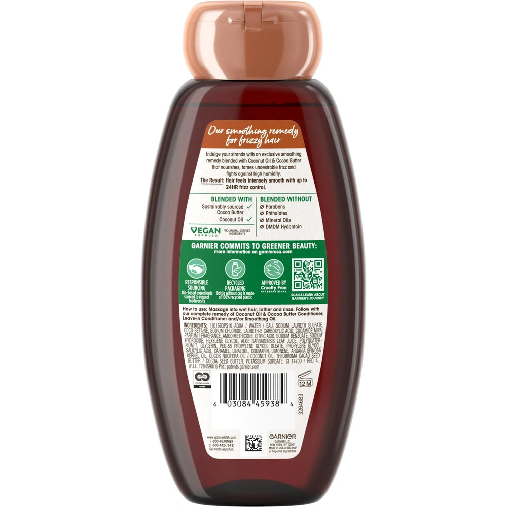 Garnier Whole Blends Frizz Control Nourishing Daily Shampoo All Hair Types 12.5 fl oz (Pack of 6)