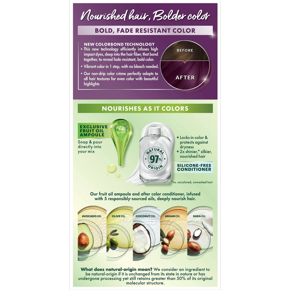 Garnier Nutrisse Nourishing Color Creme - V2 Dark Intense Violet (Pack of 12)