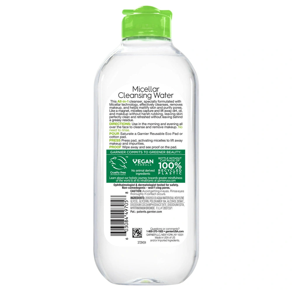 Garnier Mattifying Micellar Water Makeup Remover for Oily Skin 13.5 fl. oz (Pack of 12)