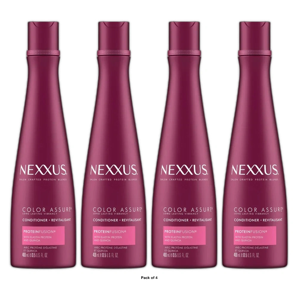 Nexxus Color Assure Conditioner for Color-Treated Hair with Elastin Protein and 13.5 fl OZ (Pack of 4)