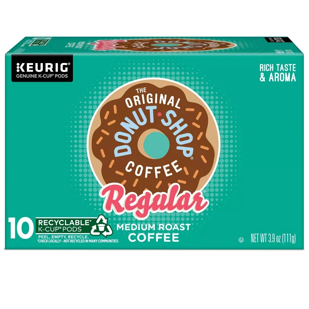 The Original Donut Shop Regular Medium Roast Keurig K-Cup Coffee Pods - 10ct 3.9 Oz (Pack of 6)