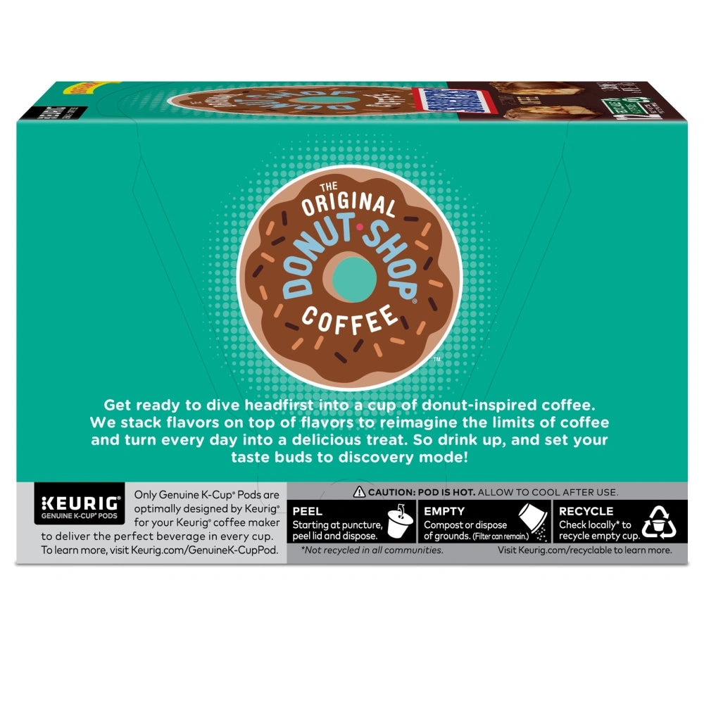 The Original Donut Shop Snickers Flavored Coffee K Cups Keurig 10 Ct 3.3 Oz (Pack of 6)