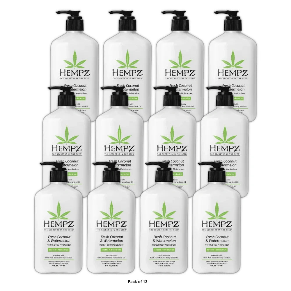 Hempz Fresh Coconut & Watermelon Herbal Body Moisturizer from Purebeauty 17 fl oz (Pack of 12)