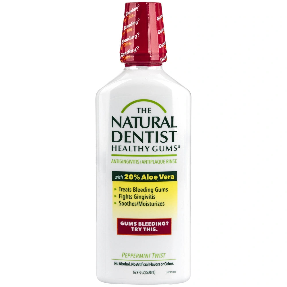 The Natural Dentist Healthy Gums Antigingivitis Rinse Peppermint Twist 16.9 OZ (Pack of 6)
