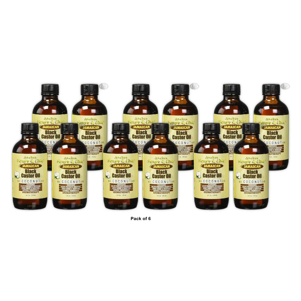 Jamaican Mango & Lime Jamaican Black Castor Oil Coconut Formula All Ha 4 oz (Pack of 6)