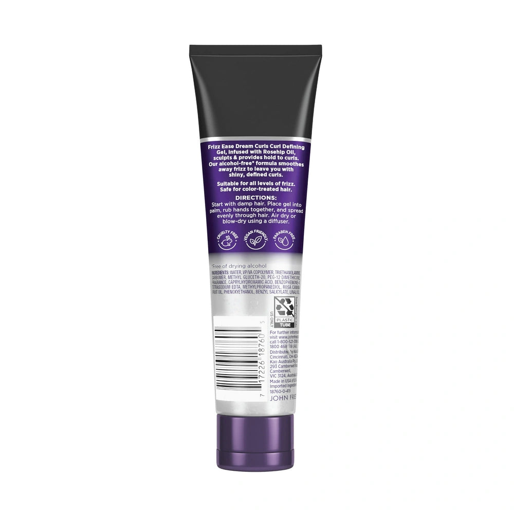 John Frieda Frizz Ease Clearly Defined Styling Hair Gel for Curls Alcohol-Free 5 oz (Pack of 6)