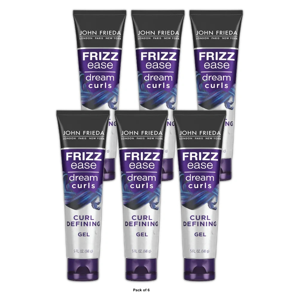 John Frieda Frizz Ease Clearly Defined Styling Hair Gel for Curls Alcohol-Free 5 oz (Pack of 6)