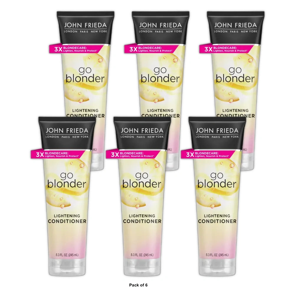 John Frieda Go Blonder Lightening Conditioner for Blonde Hair, Brighten Citrus a 8.3 Fl Oz(Pack of 6)