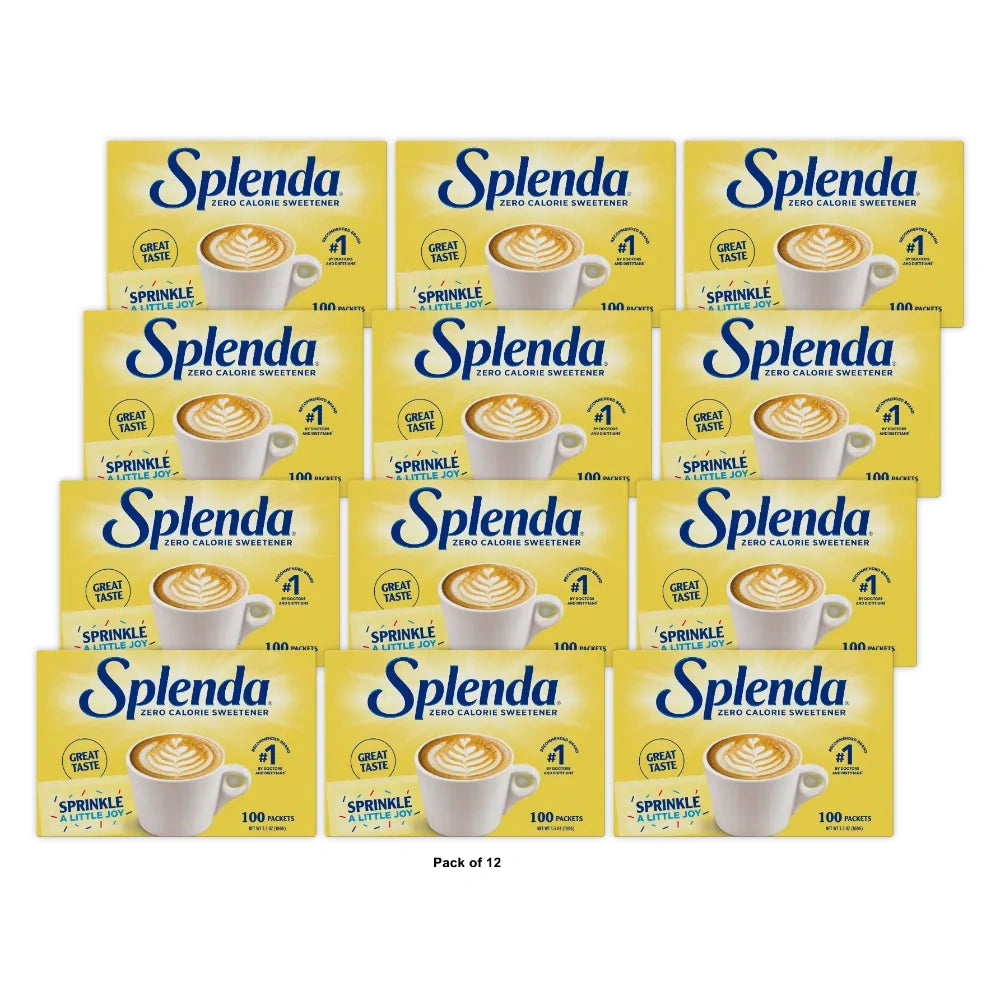 Splenda No Calorie Sweetener Packets 100ct (Pack of 12)