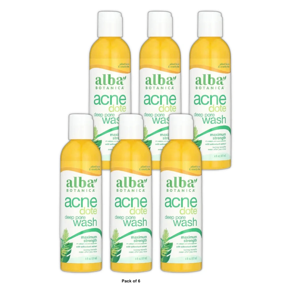 Alba Botanica Natural Acnedote Deep Pore Wash, 2 Per Case.6 Fl Oz (Pack Of 6)
