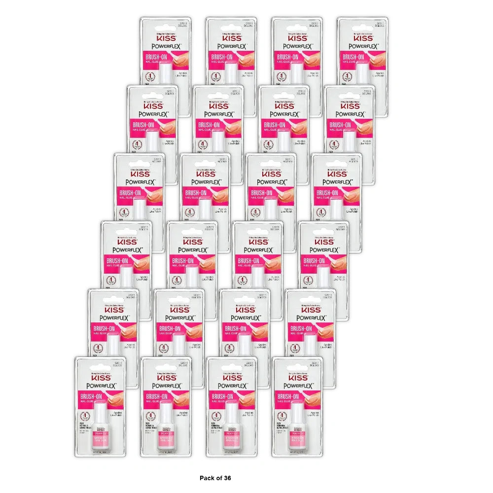 Kiss Powerflex Brush-On Nail Glue - 0.17 Oz (Pack Of 36)