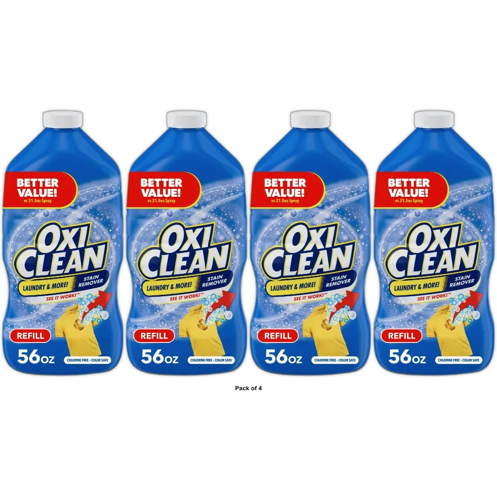 Oxiclean Laundry Stain Remover Spray Refill, 56 FL OZ (Pack of 4)