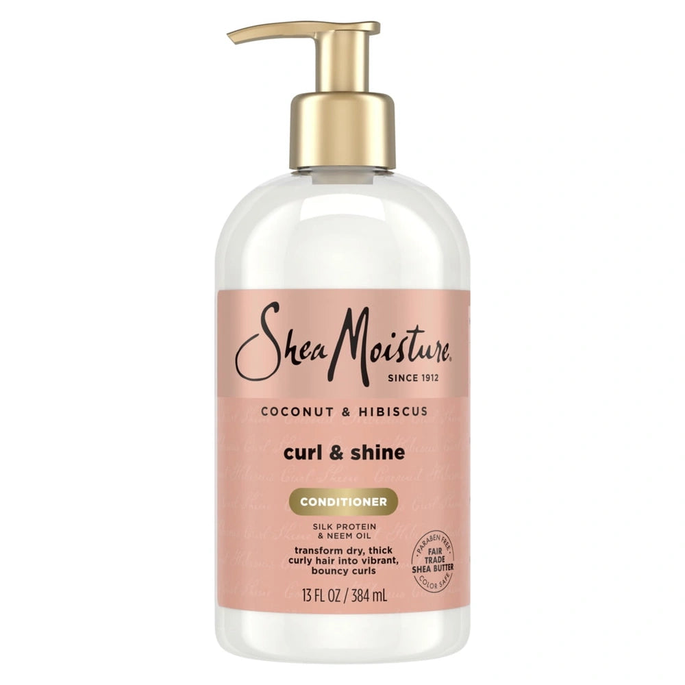 SheaMoisture Curl and Shine Conditioner for Thick Curly Hair Coconut and Hibiscu 13 OZ (Pack of 4)
