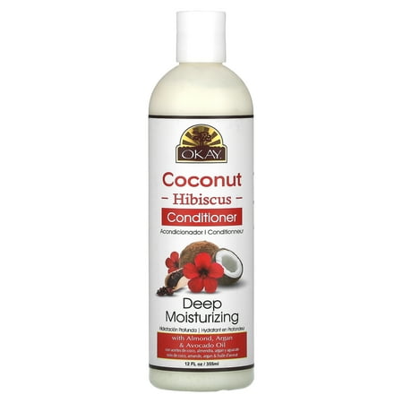 Okay Pure Naturals Coconut Hibiscus Conditioner 12 Oz (Pack of 12)