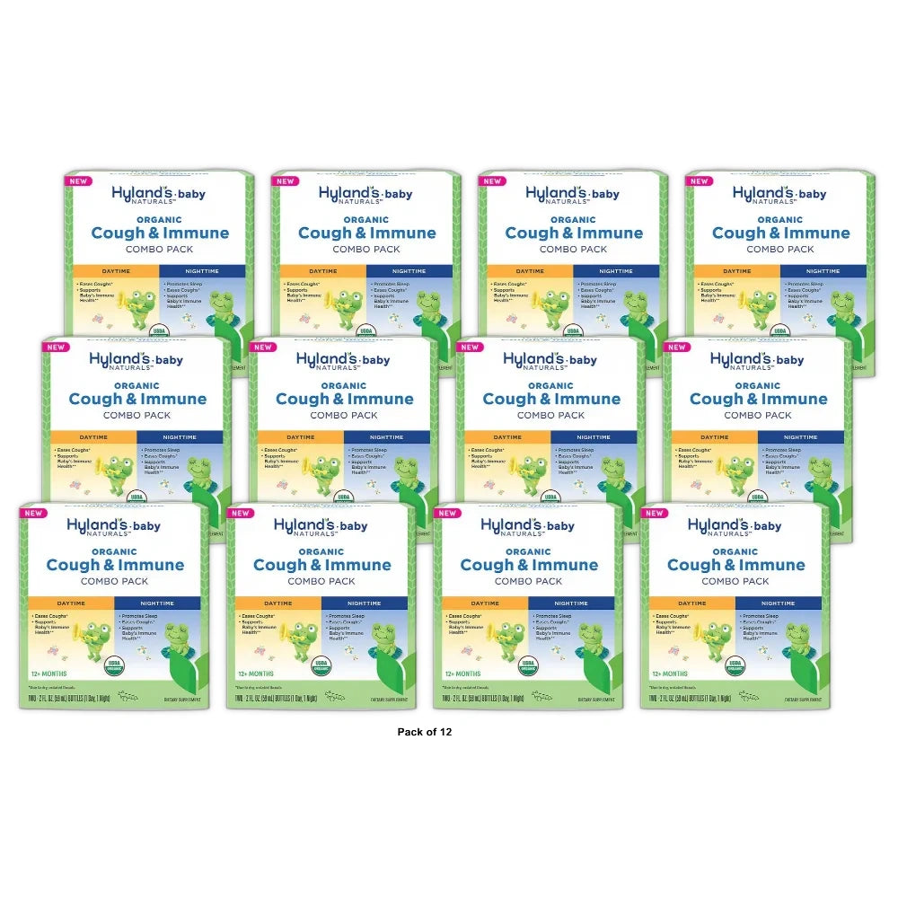 Hyland s Naturals Baby Organic Cough & Immune Combo 2 fl oz (Pack of 12)