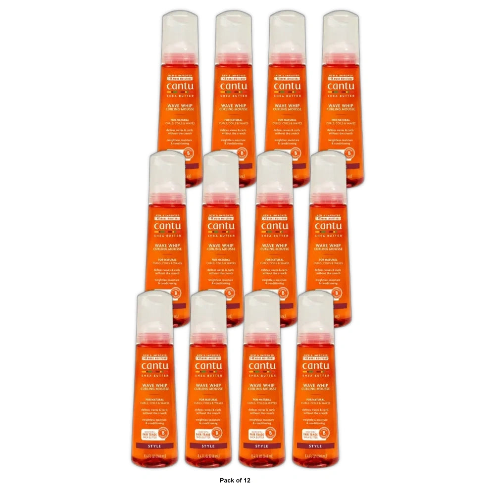 Cantu Wave Whip Curling Mousse - 8.4 fl OZ (Pack of 12)