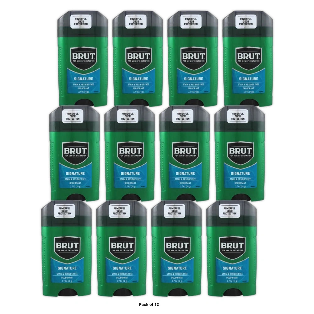 BRUT Deodorant Stick Classic Fragrance 2.25 OZ (Pack of 12)
