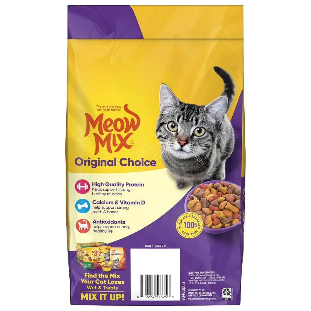 Meow Mix Original Dry Cat Food, 3.15-Pound (Pack of 4)