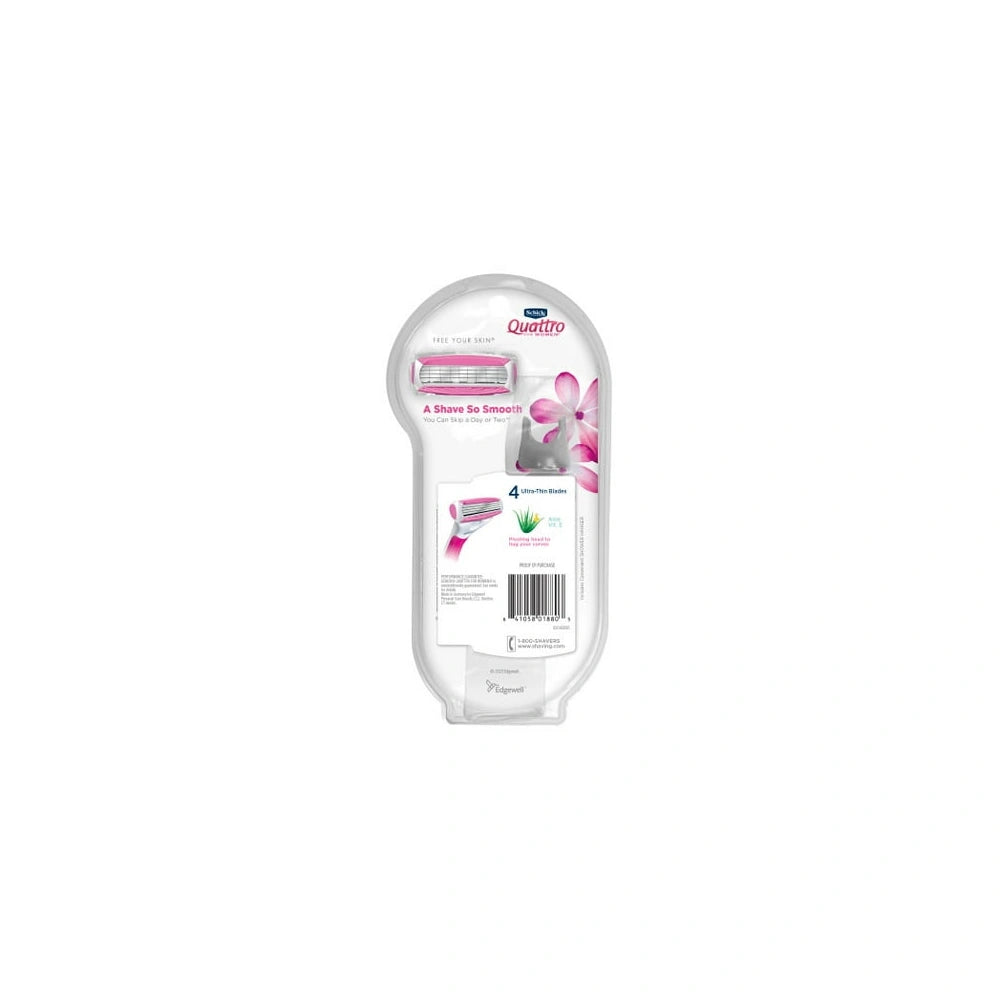 Schick Quattro for Women Women s Razor 1 Razor Handle and 5 Refills Value Pack (Pack of 12)